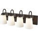 Ivey Lake 4 Light 21.5 inch Rubbed Bronze Vanity Light Wall Light